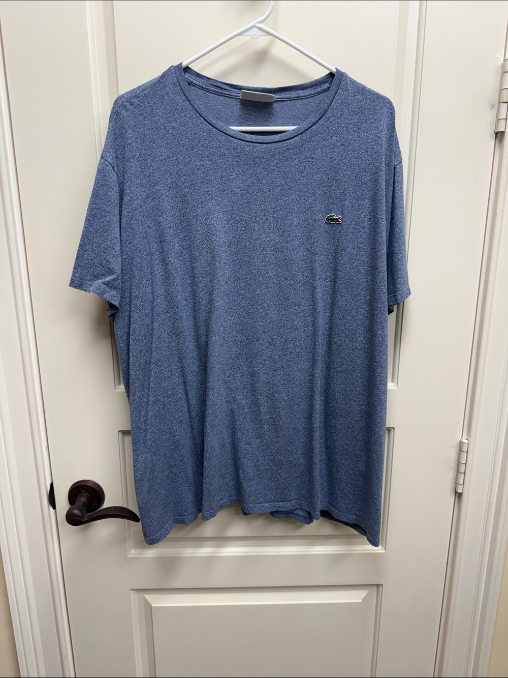 Lacoste Men's Heather Blue Short-Sleeve Crew Tee